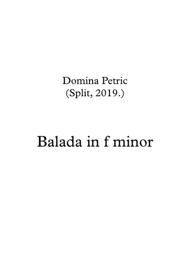 Balada f minor
