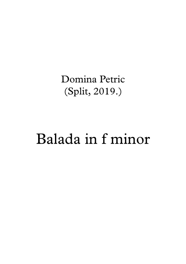 Balada f minor