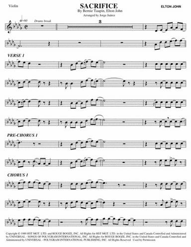 Sacrifice (arr. Jorge Juárez)