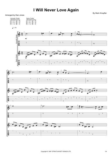 I Will Never Love Again (arr. Dan Jones)