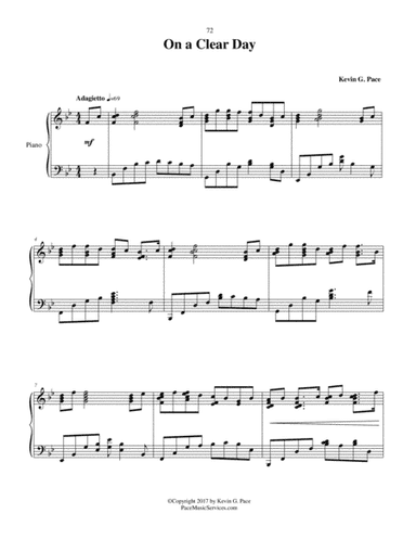 On a Clear Day - original piano solo