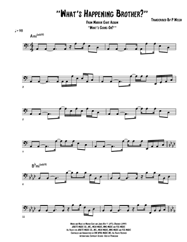 What's Happening Brother (arr. Accubass)