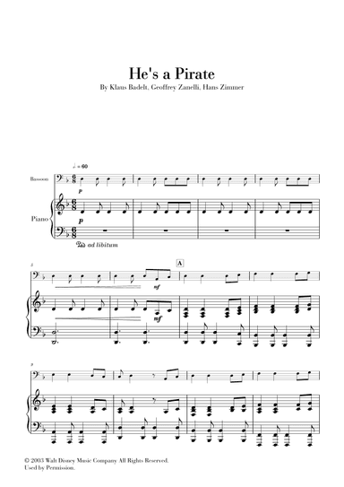 He's A Pirate (arr. Cadenza Editions)
