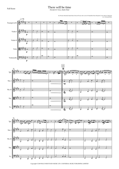 There Will Be Time (arr. Fernando Britto)