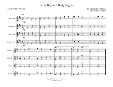 Forty Day and Forty Nights (arr. Dominic Meccia)