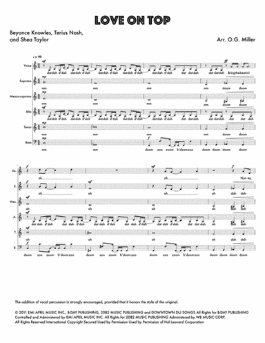 Love On Top (arr. O.G. Miller)