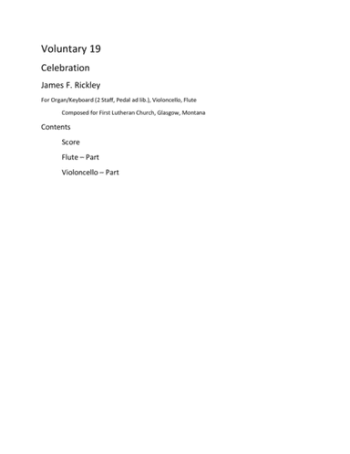 Voluntary 19 - Celebration