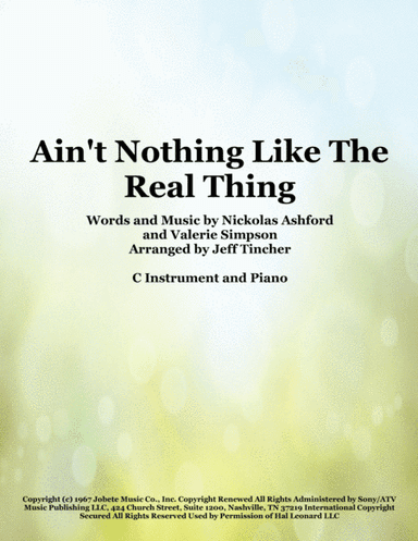 Ain't Nothing Like The Real Thing (arr. Jeff Tincher)