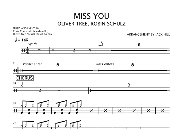 Miss You (arr. Jack Hill)