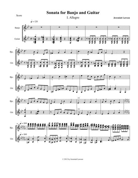 Sonata for banjo and guitar