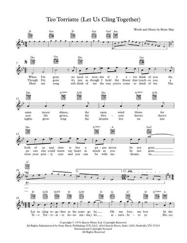 Teo Torriatte (let Us Cling Together) (arr. Darren Stewart)