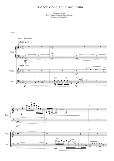 Trio for Piano, Violin and Cello
