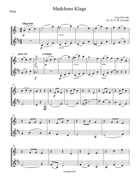 Madchens Klage (arr. Nick Lacanski)