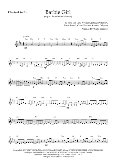 Barbie Girl (arr. Cadu Barcelos)