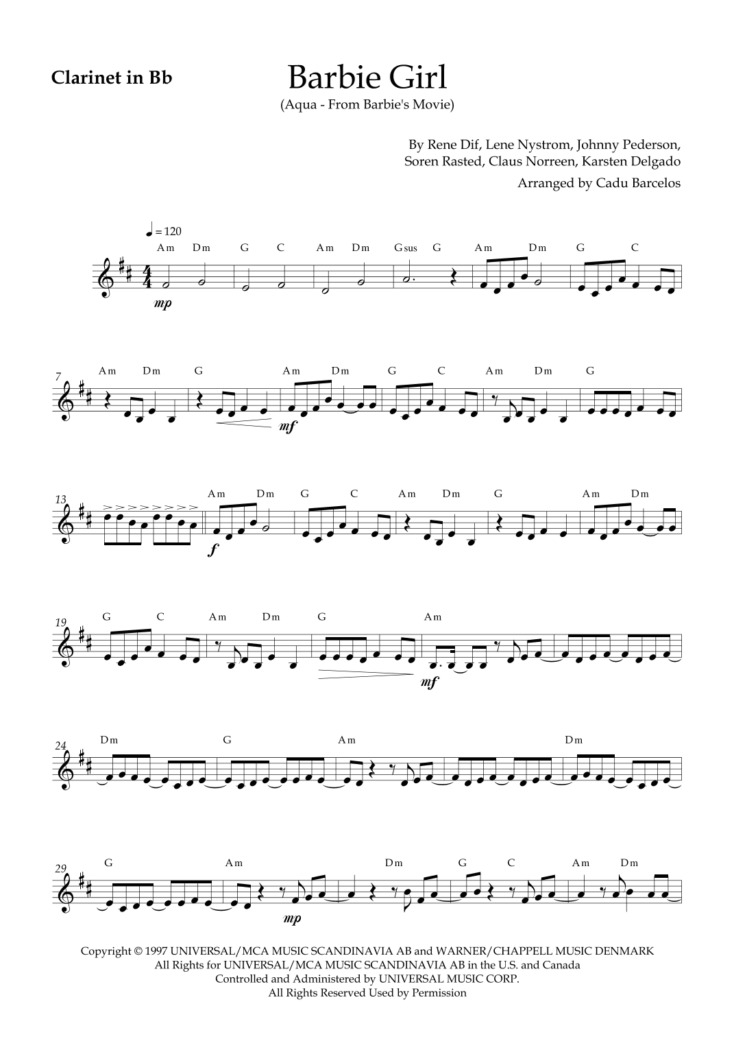 Barbie Girl (arr. Cadu Barcelos)