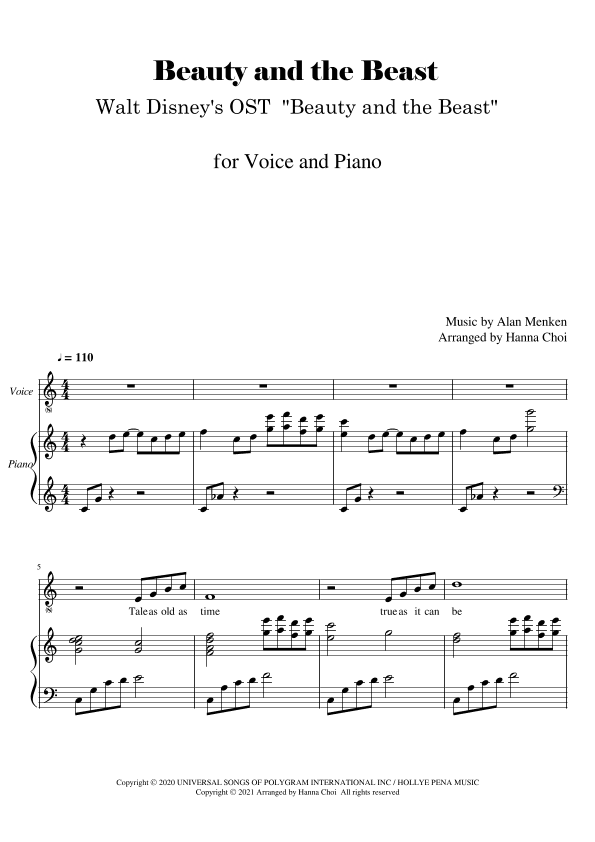 Beauty And The Beast (arr. Hanna Choi)