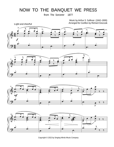 Now to the Banquet We Press  (from "The Sorcerer") (arr. Richard Giszczak)