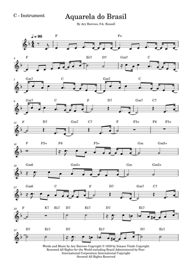Aquarela Brasileira (aquarela Do Brasil) (brasil) (arr. Fabio Eduardo de Oliveira)
