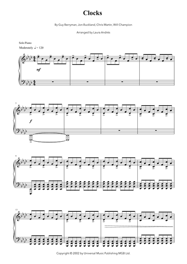 Clocks (arr. Laura Andrés)