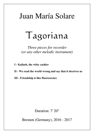 Tagoriana [recorder solo]