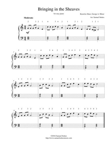 Bringing in the Sheaves - for easy piano (arr. Samuel Stokes)