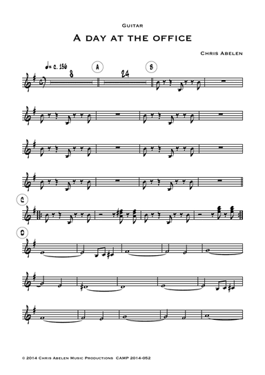 A day at the office (album) - 13 guitar parts