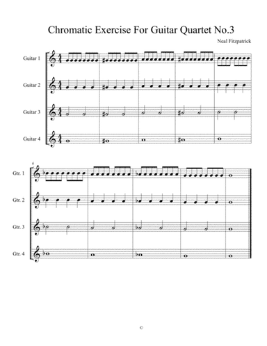 Chromatic Exercise No.3 For Four Guitars