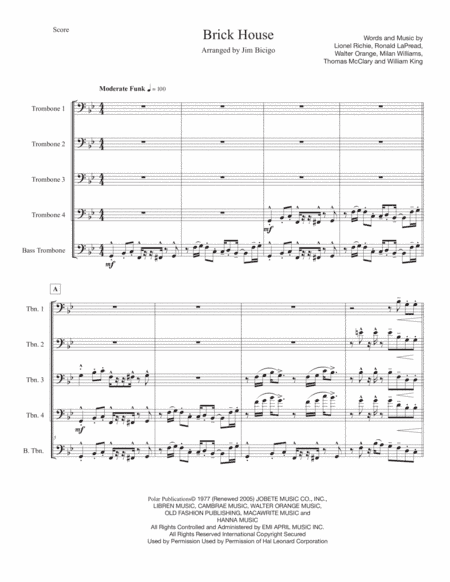 Brick House (arr. Jim Bicigo)