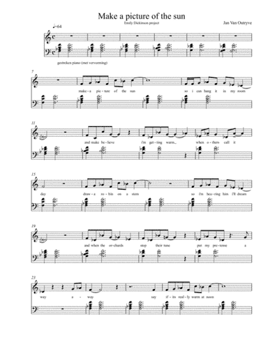 "Make a picture of the sun" Emily Dickinson