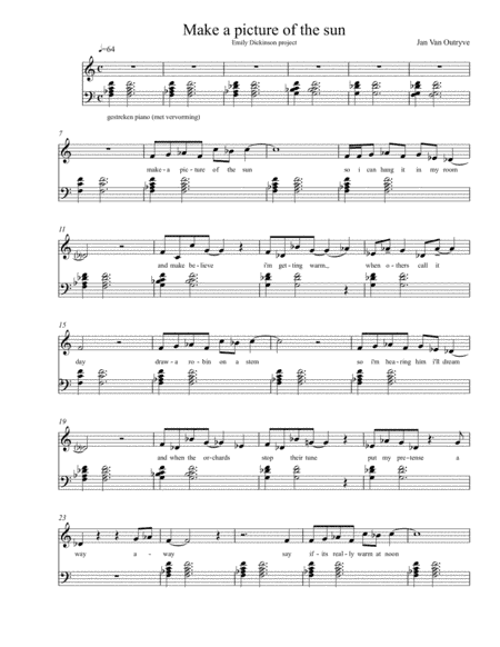 "Make a picture of the sun" Emily Dickinson