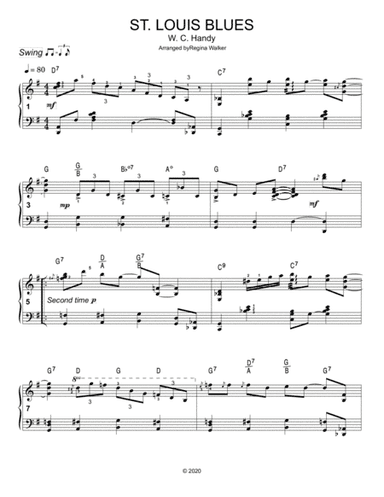 St Louis Blues (arr. Regina Walker)