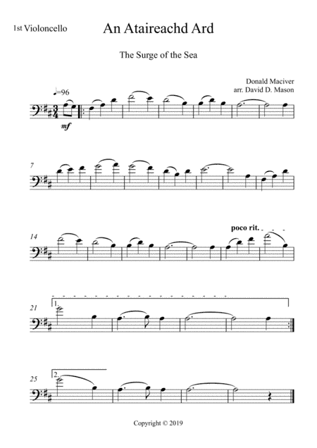 An Ataireachd Ard (arr. David D. Mason)