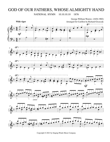 God of Our Fathers, Whose Almighty Hand (NATIONAL HYMN) (arr. Richard Giszczak)