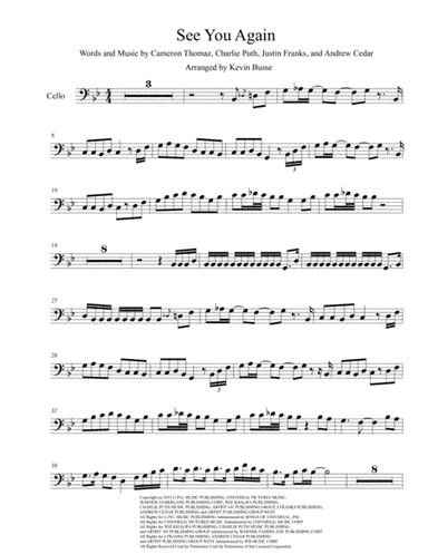 See You Again from FURIOUS 7 (arr. Kevin Busse)