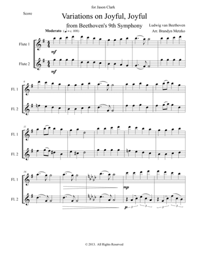 Variations on Joyful, Joyful (arr. Brandyn Metzko)