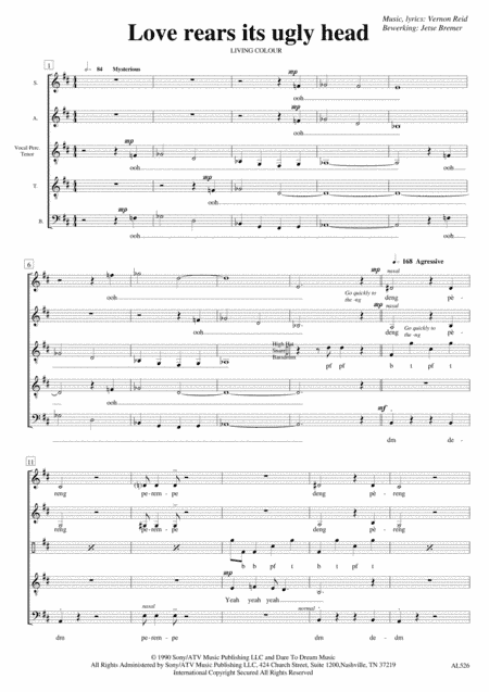 Love Rears Its Ugly Head (arr. Jetse Bremer)