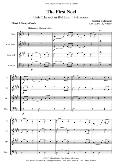 The First Noel (arr. Gert Th. Walter)
