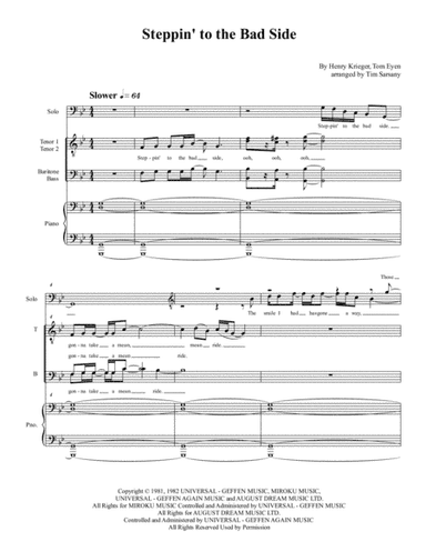 Steppin' To The Bad Side (arr. Tim Sarsany)
