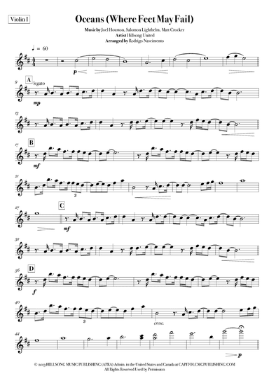 Oceans (where Feet May Fail) (arr. Rodrigo Nascimento)