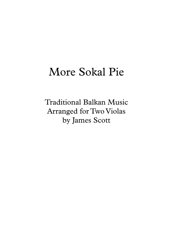 More Sokal Pie (arr. James Scott)