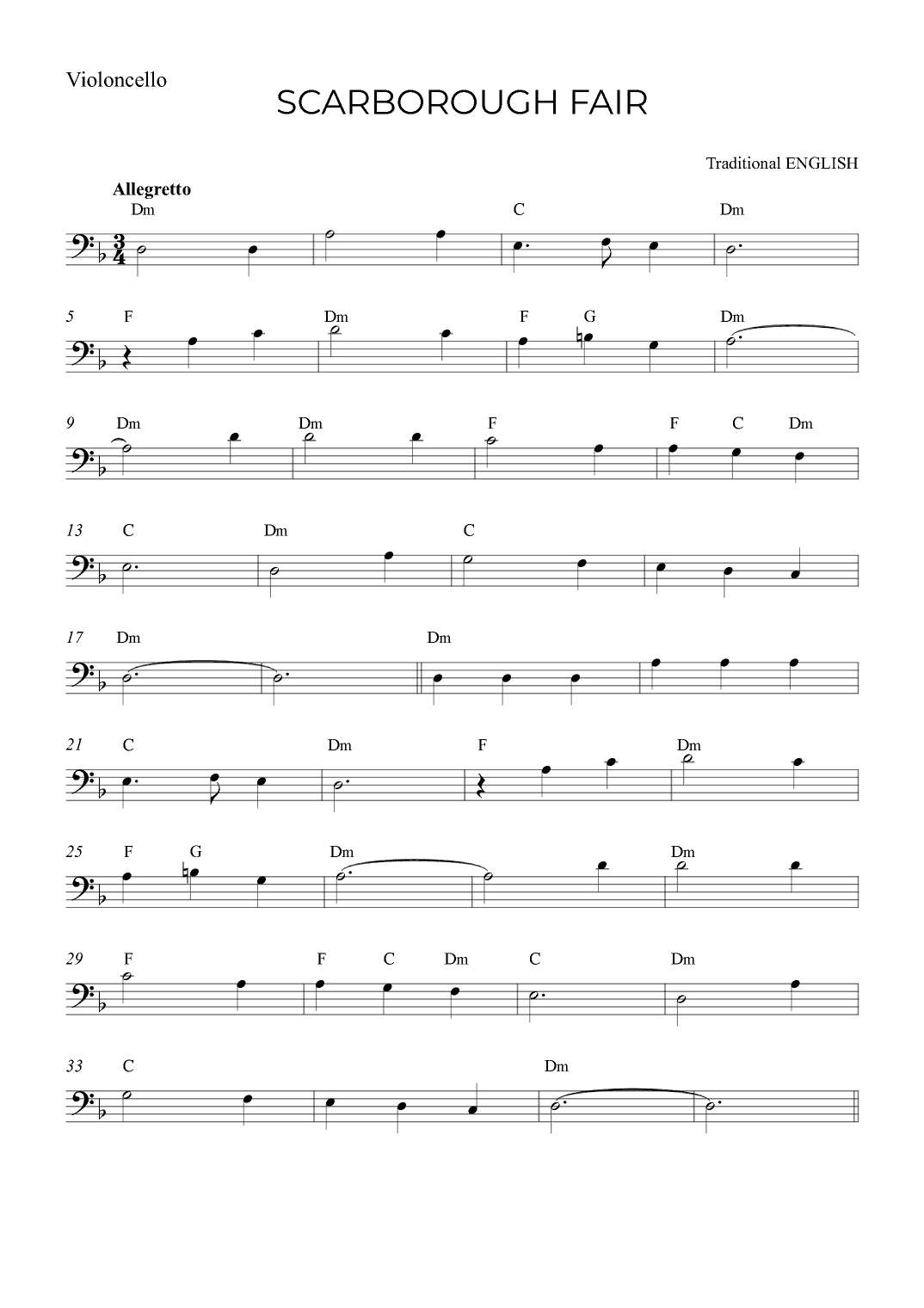 SCARBOROUGH FAIR (arr. Alex Nunes Rodrigues)