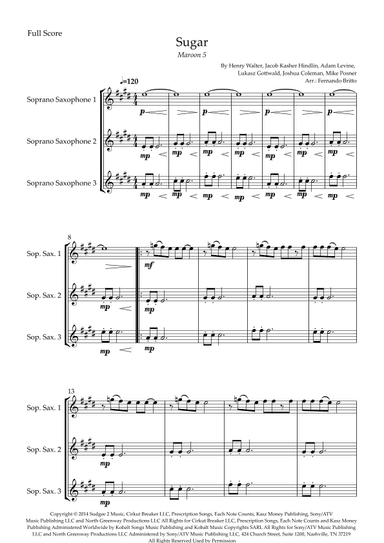Sugar (arr. Fernando Britto)