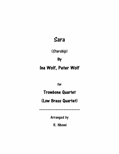 Sara (arr. R. Nhomi)