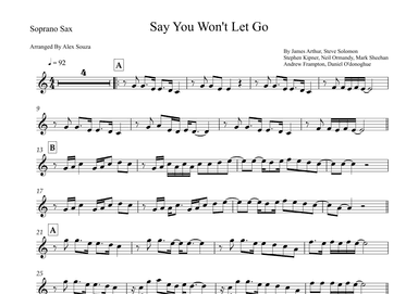 Say You Won't Let Go (arr. Alex Souza)