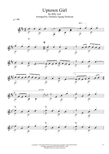 Uptown Girl (arr. Antonius Agung Setiawan)