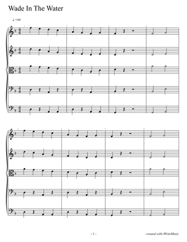Wade in The Water, Black History Month for String Orchestra (arr. Sharon Wellington-Wilkins)