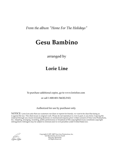 Gesu Bambino (from Home For The Holidays) (arr. Lorie Line)