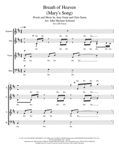 Breath Of Heaven (Mary's Song) (arr. John Maclane Schirard)