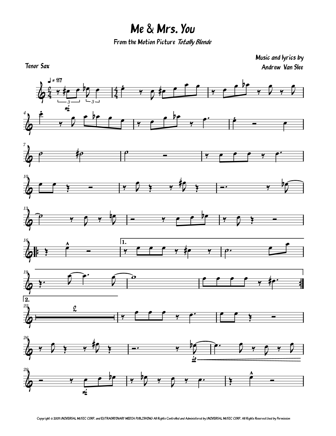 Me & Mrs. You (arr. David Lartey)