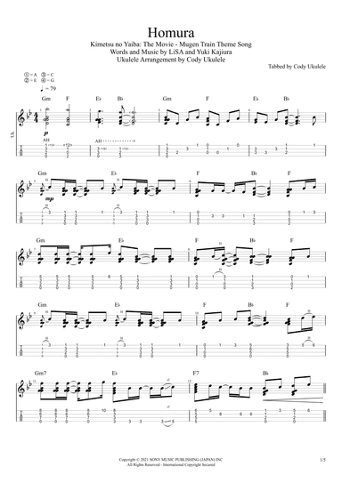 Homura (arr. Cody Ukulele)